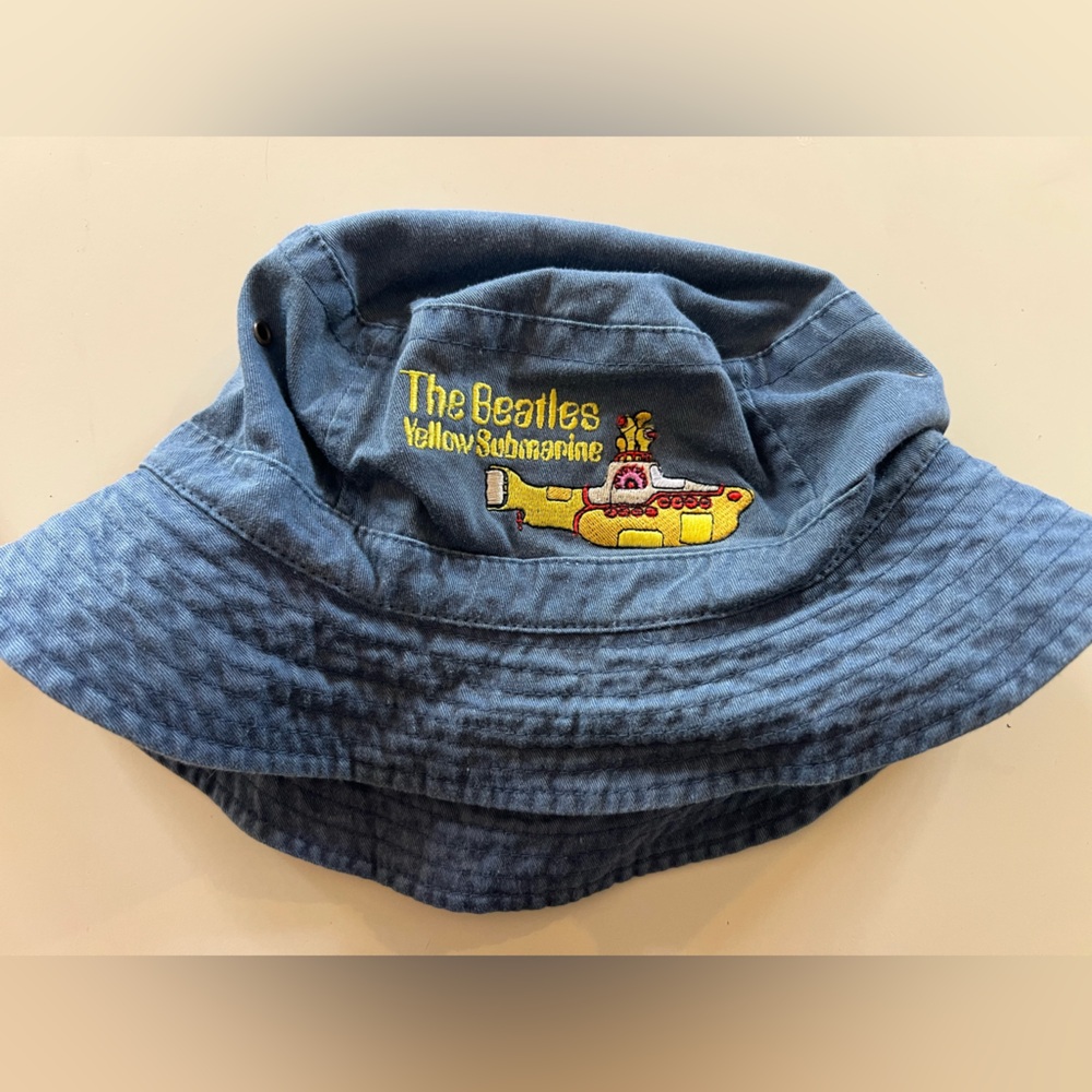 The Beatles Yellow Submarine embroidered denim bucket hat s L/XL Fahrenheit